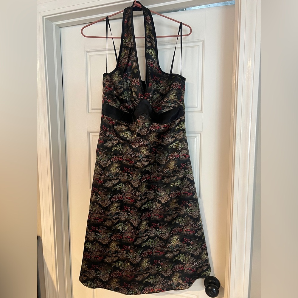 CDC Black Floral Cocktail Dress